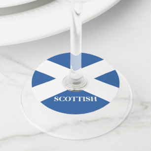 Étiquette Pour Verre De Vin Drapeau écossais d'Ecosse personnalisée