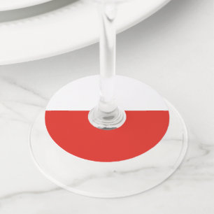 Étiquette Pour Verre De Vin Drapeau polonais