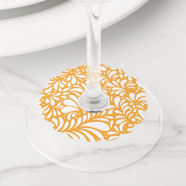 Étiquette Pour Verre De Vin Mandala 4 (De près)