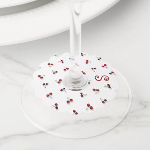 Étiquette Pour Verre De Vin Marque - verre cerises
