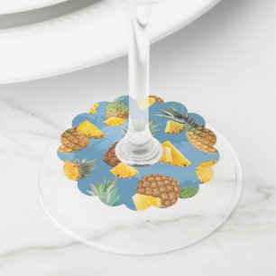 Étiquette Pour Verre De Vin Motif Ananas 2