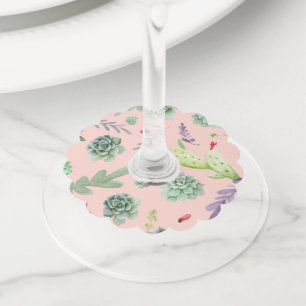 Étiquette Pour Verre De Vin Motif Cactus 8