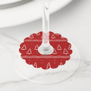 Étiquette Pour Verre De Vin Motif de Noël 116
