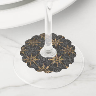 Étiquette Pour Verre De Vin Motif d'ornement 3