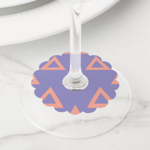 Étiquette Pour Verre De Vin Motif géométrique 16