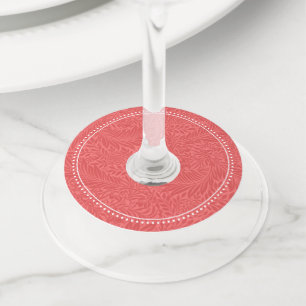 Étiquette Pour Verre De Vin Nom vierge Fleur de Larkspur rouge Vintage