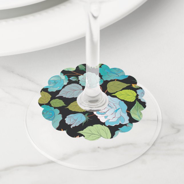 Étiquette Pour Verre De Vin Rose 22 (De près)