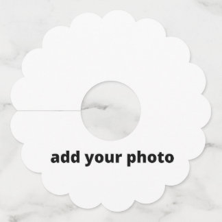 Étiquette Pour Verre De Vin SIMPLE MINIMAL ajouter votre photo personnalisée