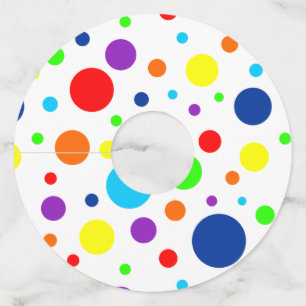 Étiquette Pour Verre De Vin Tags en verre de vin en papier arc-en-ciel