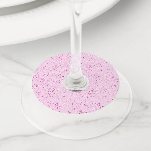 Étiquette Pour Verre De Vin Terrazzo Design Motif Abstrait