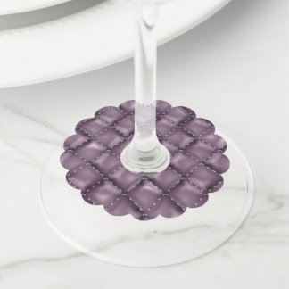 Étiquette Pour Verre De Vin Texture en cuir brillant