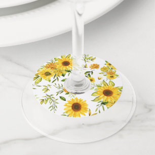 Étiquette Pour Verre De Vin Tournesol 8