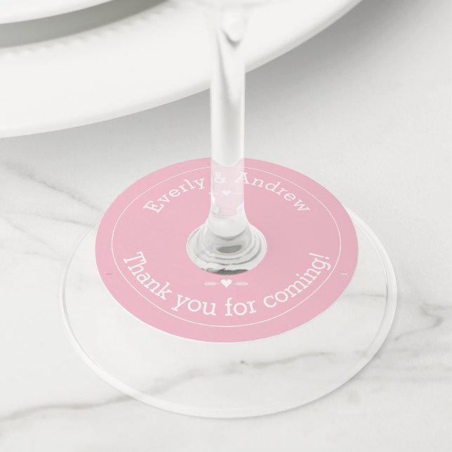 Étiquette Pour Verre De Vin Tout Mariage couleur personnalisé (De près)