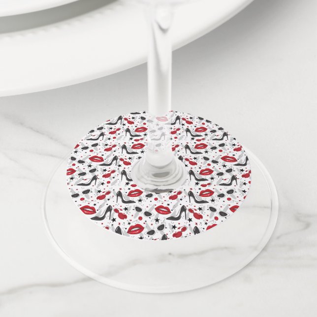 Étiquette Pour Verre De Vin Uptown Girl (De près)