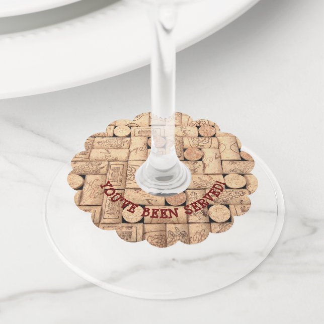 Étiquette Pour Verre De Vin Vins Corks (De près)