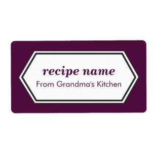 Étiquette pourpre de nourriture