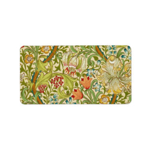 Étiquette Pré-raphate de William Morris Golden Lily Vintage