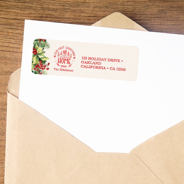 Étiquette Premier Noël Dans Notre Nouvelle Maison (Créateur téléchargé)