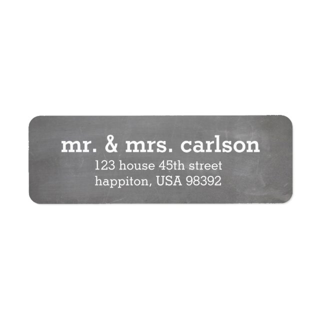 Étiquette Premier Noël en tant que Monsieur. & Mme Chalkboar (Devant)