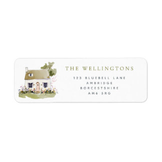 Étiquette Pretty Cottage Return Address Label