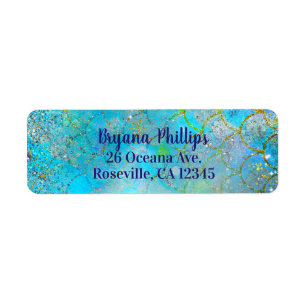 Étiquette Pretty Iridescente Pearl Shimmer Mermaid Scales