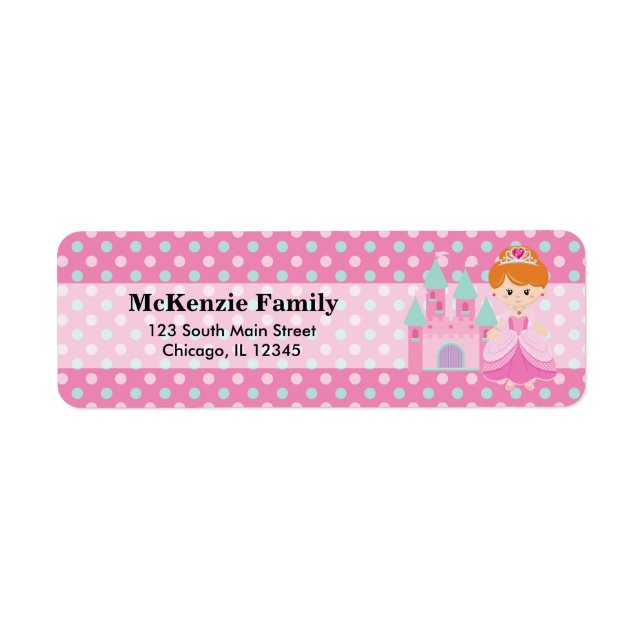 Étiquette Princesse & Château (Devant)