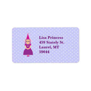 Étiquette Princesse mignonne pourpre