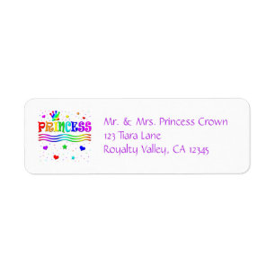 Étiquette Princesse mignonne Tiara d'arc-en-ciel de clipart