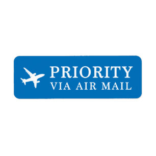 Étiquette PRIORITÉ VIA AIR MAIL 飛 行 機 avion des parcs des vé