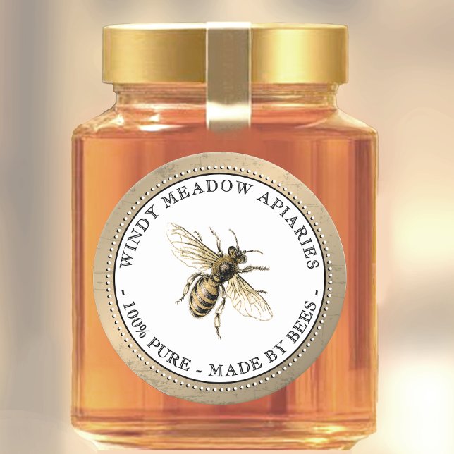 Étiquette produit Apiary personnalisé fabriqué par (Créateur téléchargé)
