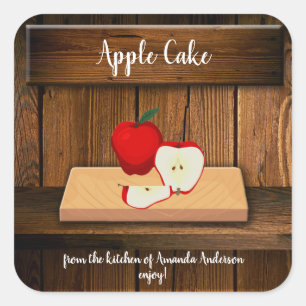 Étiquette produit Apple Cake 3" Sq