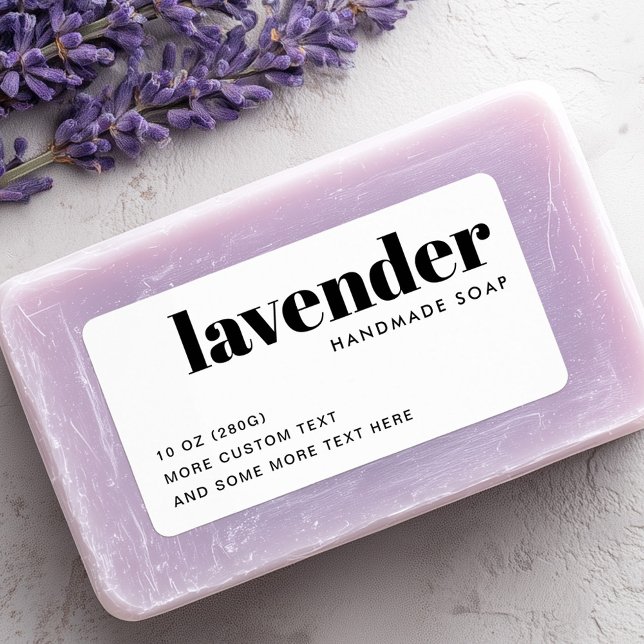 Étiquette Produit blanc moderne (Modern white product label)