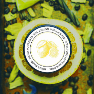 Étiquette produit citrons aquarelle