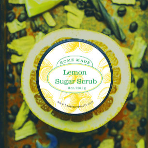 Étiquette produit citrons aquarelle