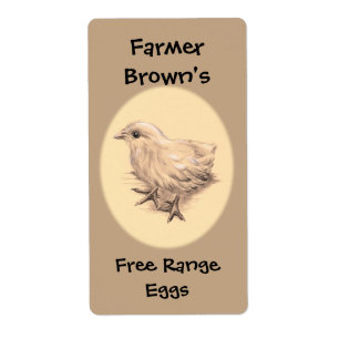 Étiquette Produit de dessin de poulet pour bébé