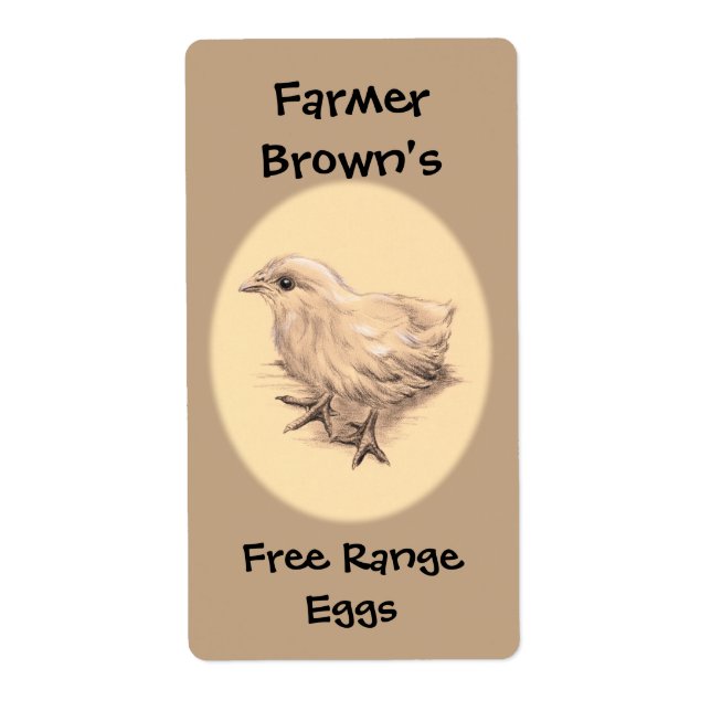 Étiquette Produit de dessin de poulet pour bébé (Devant)