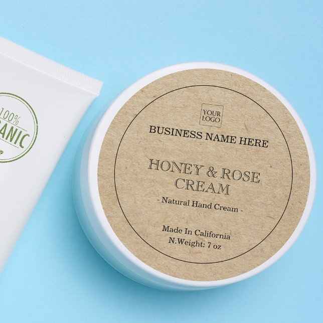 Étiquette produit du logo commercial minimal Faux  (Créateur téléchargé)