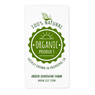 Étiquette Produit écologique vert biologique naturel personn