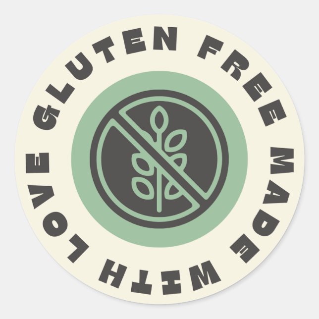 Étiquette produit sans gluten (Devant)
