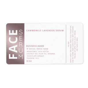 Étiquette Produits minimalistes de soins pour les cheveux et