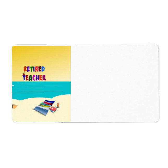 Étiquette Professeur retraité, Amusant au soleil (Devant)