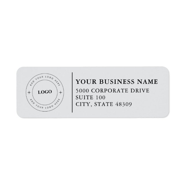 Étiquette  Professional Business Logo  Return Address Label (Devant)