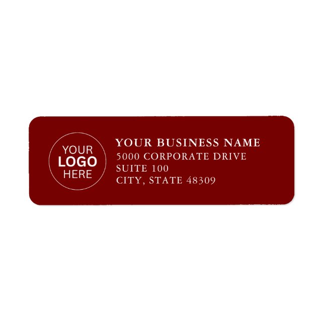 Étiquette  Professional Business Logo  Return Address Label (Devant)