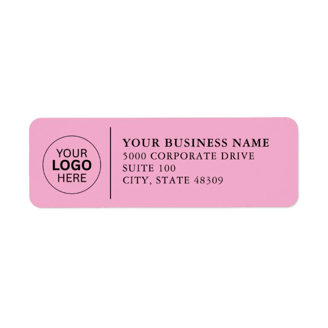 Étiquette Professional Business Logo Return Address Labels (Devant)