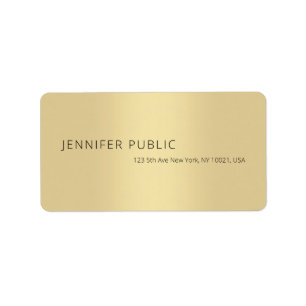Étiquette Professional Modern Simple Chic Gold Template