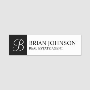 Étiquette professionnelle personnalisée Monogramme