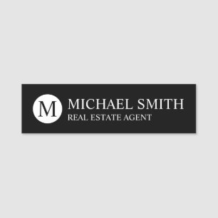 Étiquette professionnelle personnalisée Monogramme