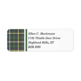 Étiquette Province de tartan d'Alberta Canada