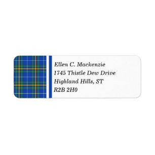 Étiquette Province de tartan de la Nouvelle-Écosse Canada