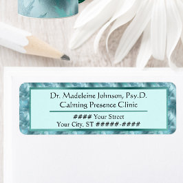 Étiquette Psychothérapie ou conseillère Turquoise feuilleté 